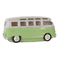 Clayre & Eef | Nachtlampje Autobus LED Groen Wit 24x10x11 cm | 6LMP812