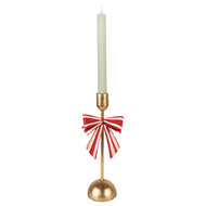 Clayre &amp; Eef | Kandelaar Goudkleurig Rood 11x9x28 cm | 6Y5941