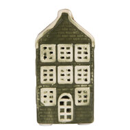 Clayre &amp; Eef | Decoratie Huisje met LED Groen Beige 4x4x8 cm | 6CE2303