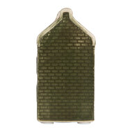 Clayre &amp; Eef | Decoratie Huisje met LED Groen Beige 4x4x8 cm | 6CE2303