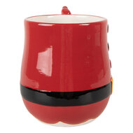 Clayre &amp; Eef | Mok Rood Zwart 13x9x11 cm / 400 ml | 6CEMU0219