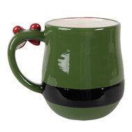 Clayre &amp; Eef | Mok Groen Rood 13x9x10 cm / 400 ml | 6CEMU0220