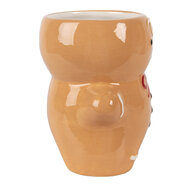 Clayre &amp; Eef | Mok Bruin Wit 14x8x11 cm / 300 ml | 6CEMU0222
