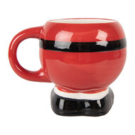 Clayre &amp; Eef | Mok Rood Zwart 14x11x11 cm / 400 ml | 6CEMU0225