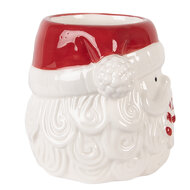 Clayre &amp; Eef | Mok Wit Rood 15x11x11 cm / 500 ml | 6CEMU0227