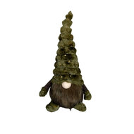 Gnoom kabouter groen goud sterren Polyester fluweel 45 cm | 7123084-2Green | Zittend | Hendriks Deco