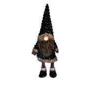 Gnoom bewegend zwart goud sterren Polyester fluweel 90 cm | 7123083-1Black | Staand | Hendriks Deco