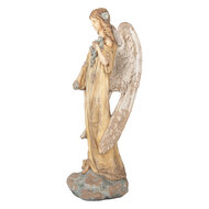 Clayre & Eef | Decoratie Engel Beige Bruin 28x22x71 cm | 5MG0083