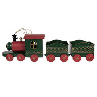 Clayre &amp; Eef | Decoratie Trein Groen Rood 65x13x23 cm | 5Y1384