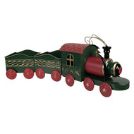 Clayre &amp; Eef | Decoratie Trein Groen Rood 65x13x23 cm | 5Y1384