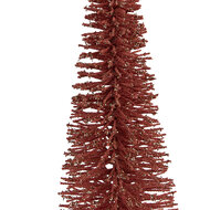 Clayre & Eef | Decoratie Kerstboom Roze Goudkleurig ø 20x50 cm | 66320P