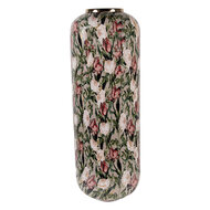 Clayre & Eef | Decoratie Vaas Groen Roze ø 25x70 cm | 66391