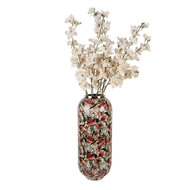 Clayre &amp; Eef | Decoratie Vaas Beige Roze &oslash; 21x50 cm | 66393