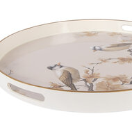 Clayre & Eef | Decoratief Dienblad Beige Bruin ø 46x4 cm | 66402
