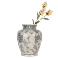 Clayre & Eef | Vaas Wit Blauw ø 23x29 cm | 6CE2076