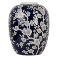 Clayre & Eef | Vaas Blauw Wit ø 24x30 cm | 6CE2083