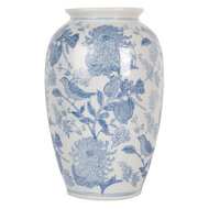 Clayre & Eef | Vaas Wit Blauw ø 17x27 cm | 6CE2102