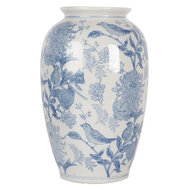 Clayre & Eef | Vaas Wit Blauw ø 17x27 cm | 6CE2102