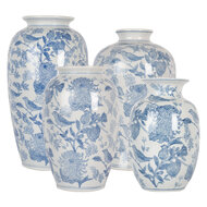 Clayre & Eef | Vaas Wit Blauw ø 17x27 cm | 6CE2102