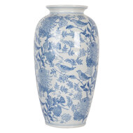 Clayre & Eef | Vaas Wit Blauw ø 17x27 cm | 6CE2103