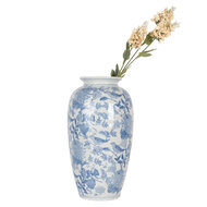 Clayre & Eef | Vaas Wit Blauw ø 17x27 cm | 6CE2103