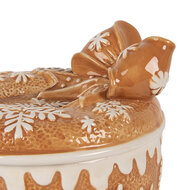 Clayre & Eef | Voorraadpot met deksel Bruin Beige ø 20x13 cm | 6CE2226