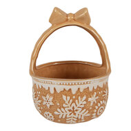Clayre & Eef | Opbergmandje Bruin Beige ø 15x21 cm | 6CE2231