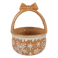 Clayre & Eef | Opbergmandje Bruin Beige ø 15x21 cm | 6CE2231