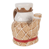 Clayre & Eef | Theepot Bruin Wit 22x12x18 cm / 900 ml | 6CETE0185