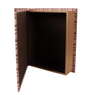 Clayre & Eef | Doos in boekvorm (3) Bruin Rood 27x22x7 / 22x17x6 / 18x13x4 cm | 6H2465