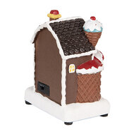 Clayre & Eef | Decoratie Huis met LED Bruin Wit 15x11x19 cm / 3xAA | 6PR5869