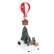 Clayre & Eef | Kerstdecoratie Kerstbomen met LED Groen Wit 17x13x32 cm / 3xAA | 6PR5870