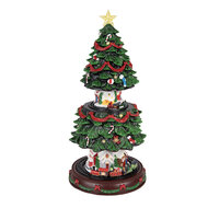 Clayre & Eef | Kerstdecoratie Kerstboom met LED Groen Rood ø 24x46 cm / 3xAA | 6PR5874