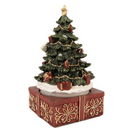 Clayre & Eef | Muziekdoos Kerstboom Groen Rood ø 11x19 cm | 6PR5878