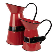 Clayre & Eef | Decoratieve kan Rood Zwart 22x17x27 cm | 6Y5900L