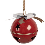 Clayre & Eef | Bel Decoratief Rood Wit ø 25x30 cm | 6Y5905