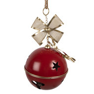 Clayre &amp; Eef | Bel Decoratief Rood Goudkleurig &oslash; 24x49 cm | 6Y5906
