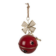 Clayre &amp; Eef | Bel Decoratief Rood Goudkleurig &oslash; 24x49 cm | 6Y5906