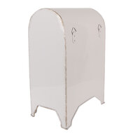 Clayre & Eef | Brievenbus Wit Rood 20x14x30 cm | 6Y5914
