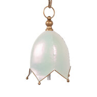 Clayre & Eef | Bel Decoratief Wit Goudkleurig ø 19x26 cm | 6Y5924L