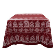 Clayre & Eef | Tafelkleed Rood Wit 140x220 cm | KT003.002