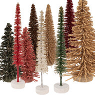 Clayre & Eef | Decoratie Kerstboom Groen Goudkleurig ø 6x30 cm | 66316GR
