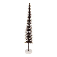 Clayre & Eef | Decoratie Kerstboom Bruin Goudkleurig ø 8x40 cm | 66317CH