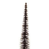 Clayre & Eef | Decoratie Kerstboom Bruin Goudkleurig ø 8x40 cm | 66317CH