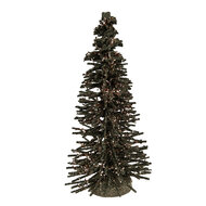 Clayre & Eef | Decoratie Kerstboom Groen Goudkleurig ø 14x25 cm | 66318GR