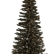 Clayre & Eef | Decoratie Kerstboom Groen Goudkleurig ø 17x30 cm | 66319GR