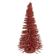 Clayre & Eef | Decoratie Kerstboom Roze Goudkleurig ø 17x30 cm | 66319P