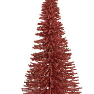 Clayre & Eef | Decoratie Kerstboom Roze Goudkleurig ø 17x30 cm | 66319P