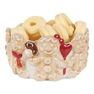 Clayre & Eef | Kom Bruin Beige ø 14x7 cm | 6CE2233