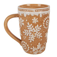 Clayre & Eef | Mok Bruin Beige 14x10x15 cm / 575 ml | 6CEMU0204
